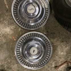 Pair Studebaker Hubcaps.  VG Cond. 50s-60s Hawk Etc