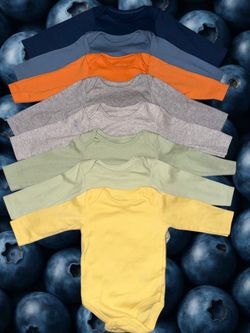 Chickpea long sleeve onesies - set of 8 - 3-6 months