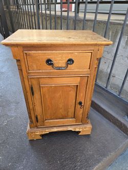 Vintage pine nightstand
