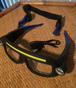 LED Rechargeable Headlight Safety Glasse