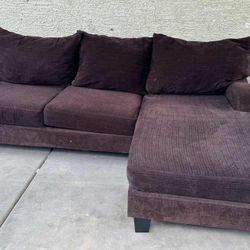 Brown Sectional with Reversible Chaise(WILL DELIVER)