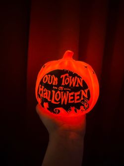Nightmare Before Christmas Light-Up Pumpkin
