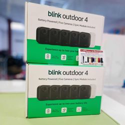 Blink Outdoor 4 Five Cameras Battery Powered Brand New-On Special Cash Deal $199