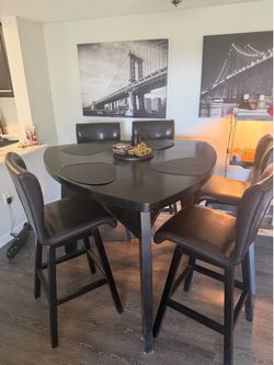 Wooden dining table