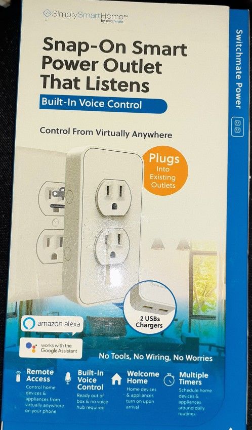 New Snap-On Smart Power Outlet That Listens  Amazon/Google Cash