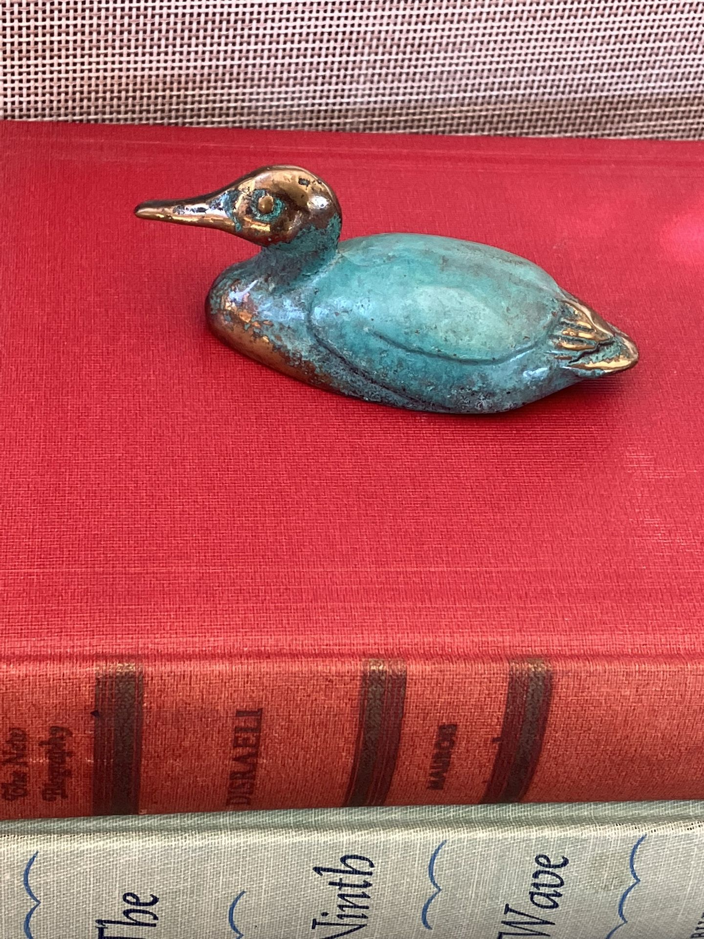 Vintage Scott Nelles Brass Duck Figurine Paperweight