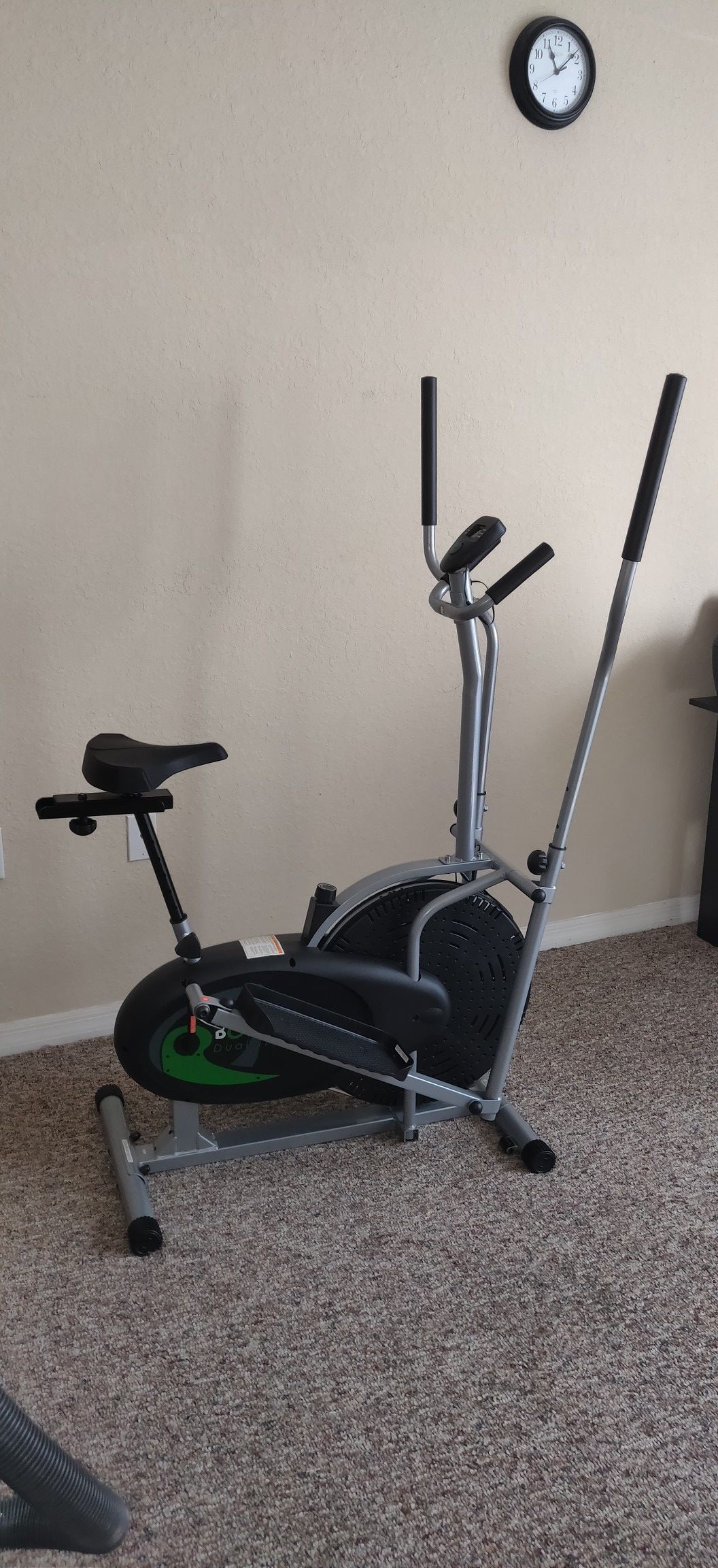 Elliptical Trainer and Exercise Bike 2 in 1 Cardio Workout Machine