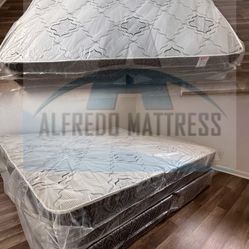 King Mattress Set – NEW – Medium Firm Support – Box Spring Included – Delivery Available