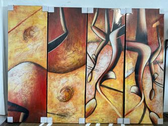 Brand New 4-Piece Abstract Canvas Wall Art