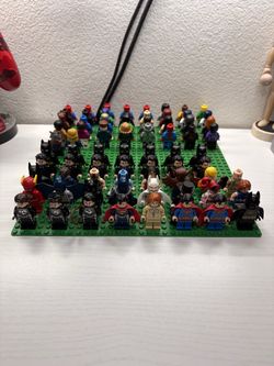 Lego Marvel and DC minifigures