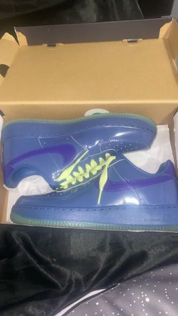 Nike Air Force 1 Low Blue Patent Leather Sneakers