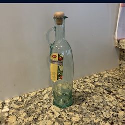 Tall Olive Oil Glass Storage Bottle Or Other Oils Brand New
