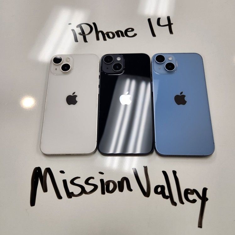 iPhone 14 128GB Unlocked | Mission Valley Store | w/ Warranty 