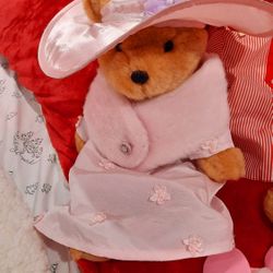Very Cute Fashionista  Teddy Bear With Pajamas And Shoes 