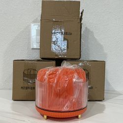 Brand New 3 Pack 360° Rotating Makeup Brush Organizer, Brushes Holder Organizer, Orange with Gold Stand  