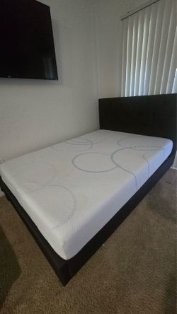 Used bed frame and bamboo matress