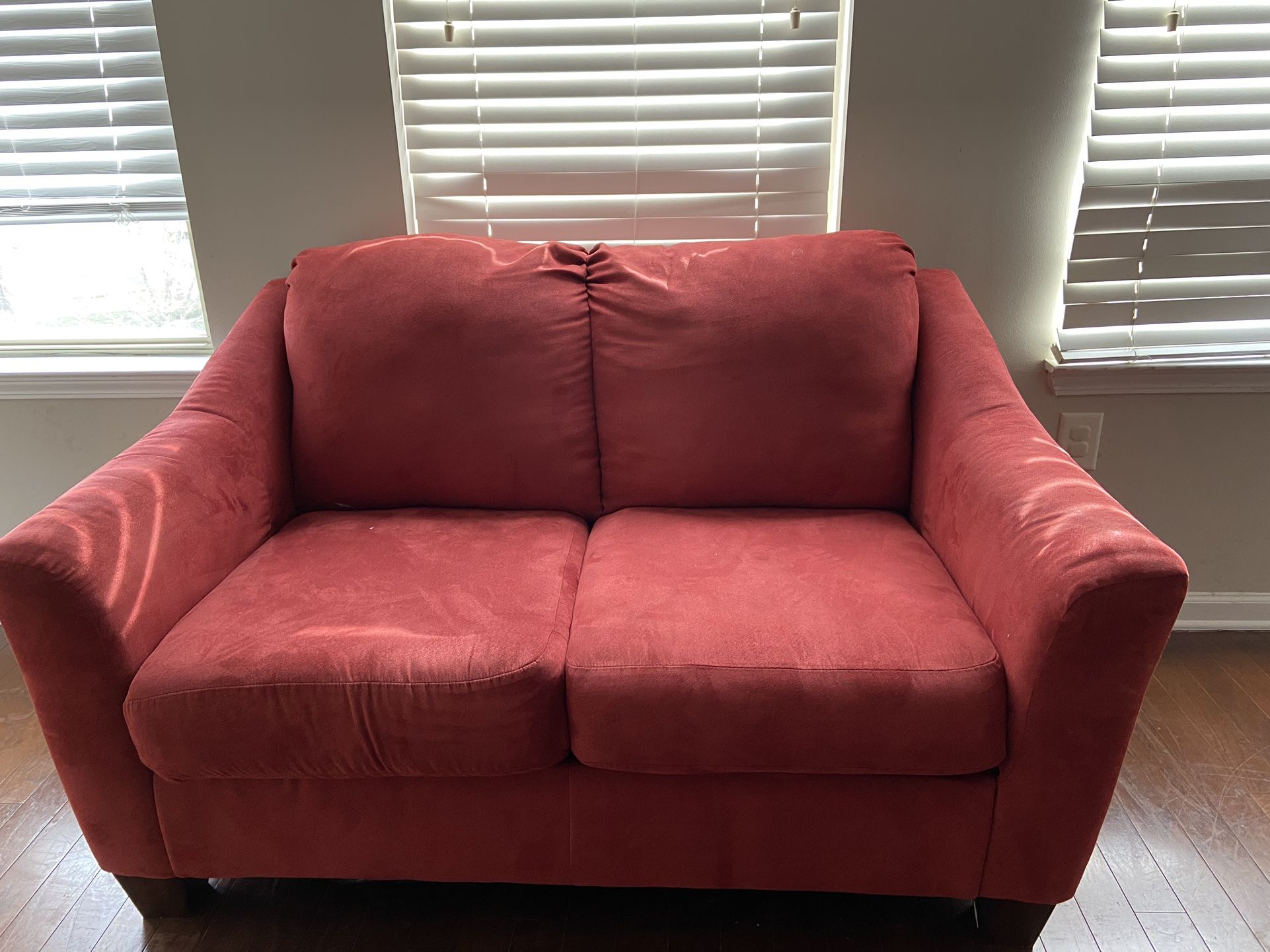 3 PIECE RED COUCH SET (LARGE) 