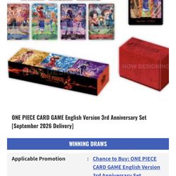🔥🔥Pre Order Confirmed One Piece 3rd Anniversary set🔥🔥