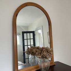 Solid wood arch mirror 