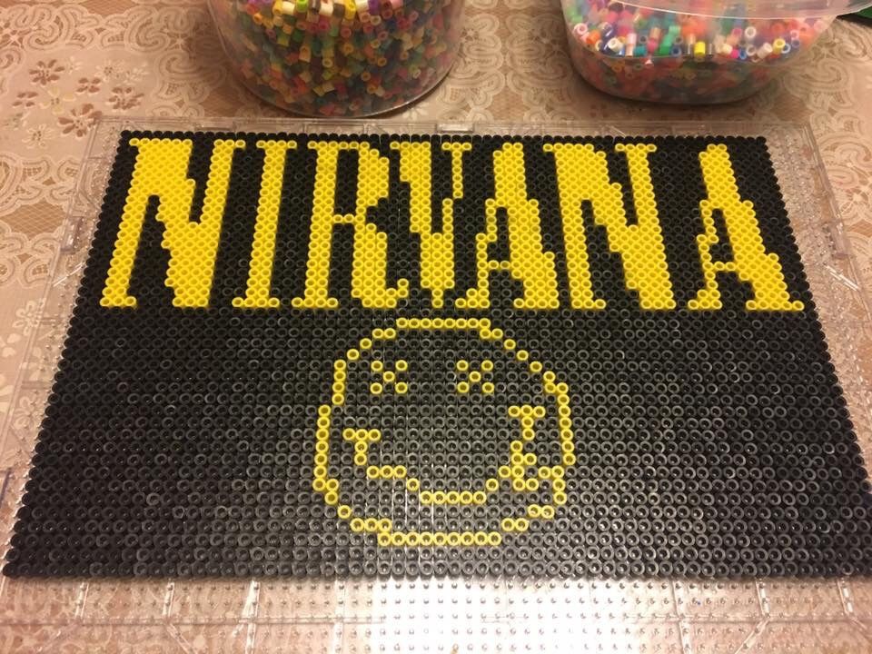Nirvana logo Perler Beads