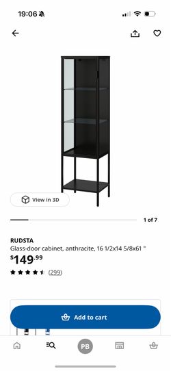 IKEA glass cabinet black