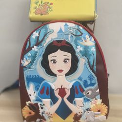 Loungefly Snow White Quilted Velvet Mini Backpack & Wallet