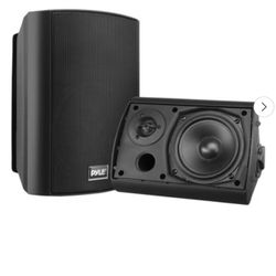 Pyle 6.5 Indoor/Outdoor Bluetooth Wall Mount Speakers (PDWR62BTBK) - Black, 2-Piece Set