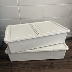 IKEA SOCKERBIT Storage Bins With Lids (2)