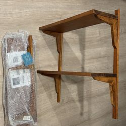 Two (2) Wall-Mount Kate & Laurel Shelves