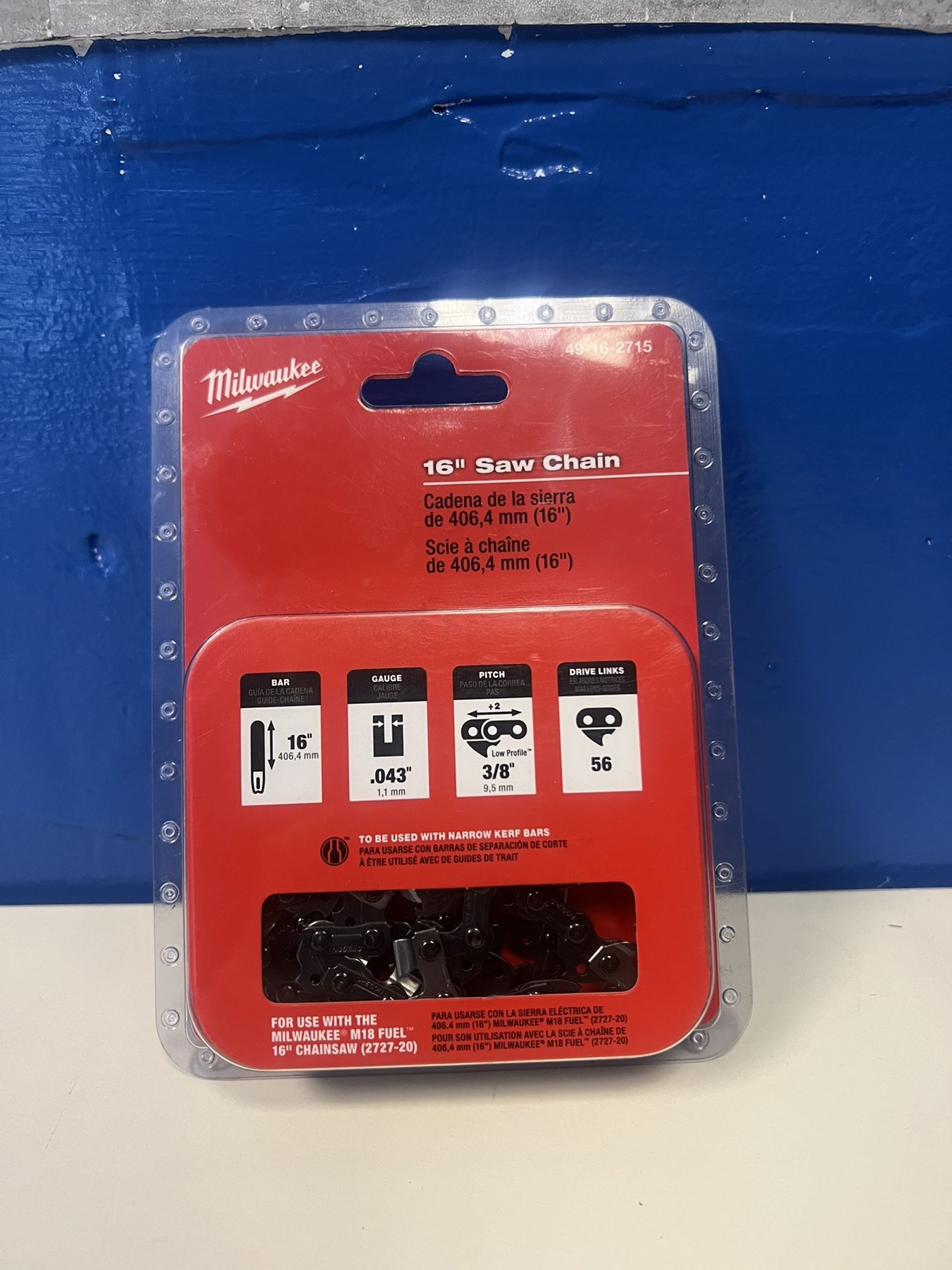 Milwaukee 16in Chainsaw Chain 