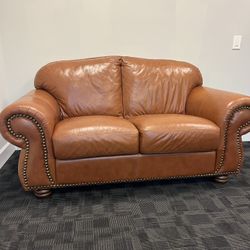 Leather loveseat 