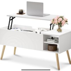 White Lift Top Coffee Table - UNASSEMBLED