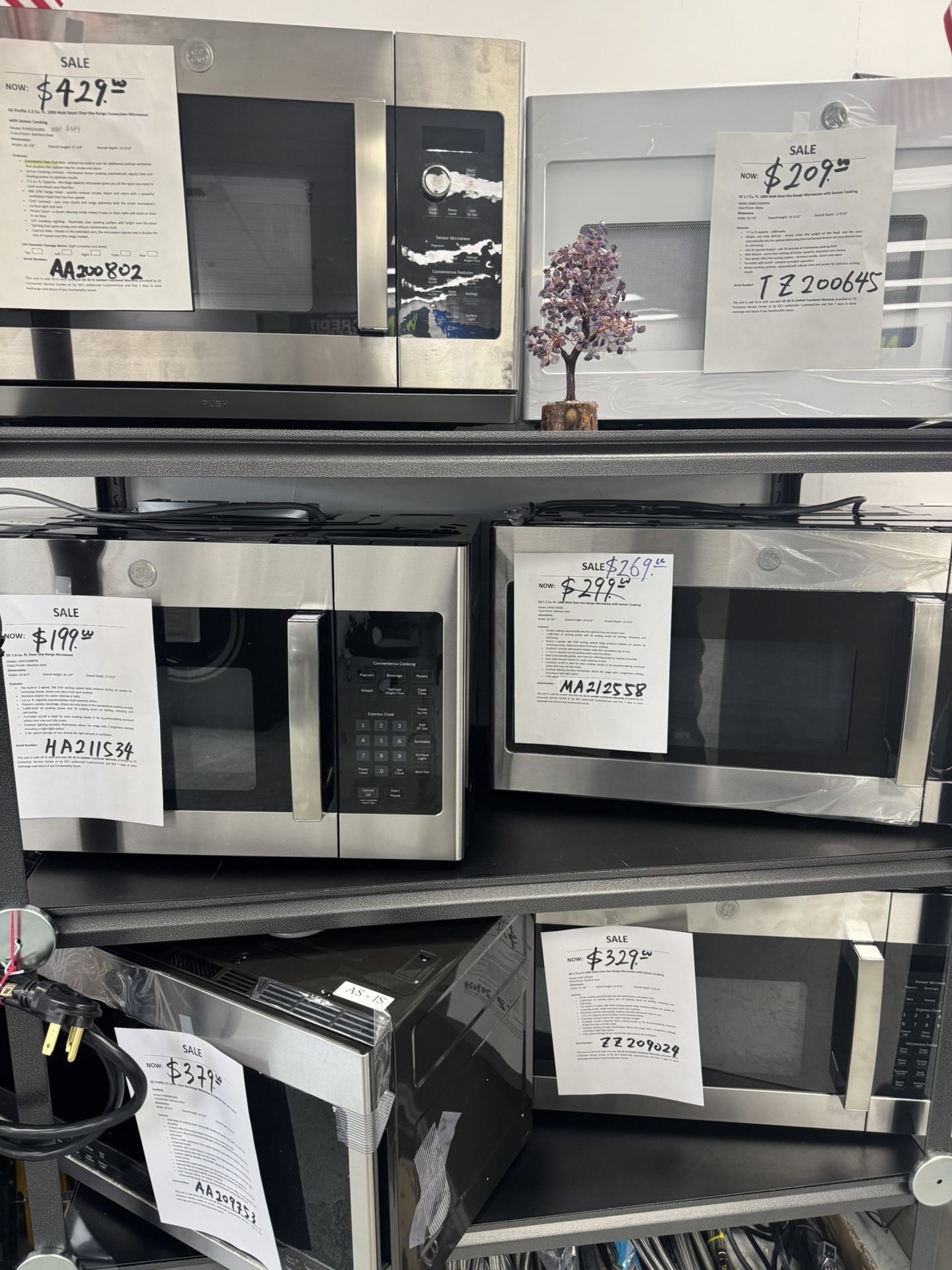 GE Over The Range Microwave $199-$429