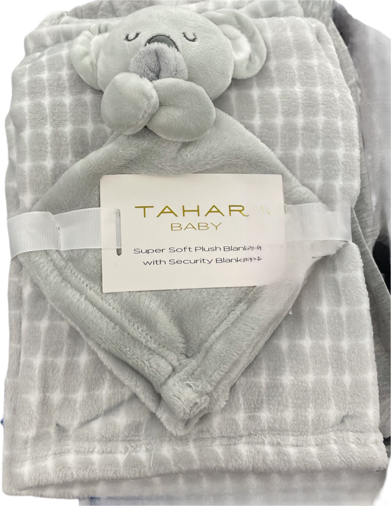 2-pc Gray Stripe TAHARI Plush Koala Bear Baby Blanket & Lovey Security Set