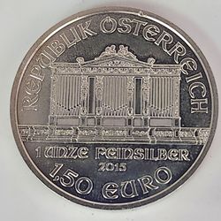 2015 Austria 1 oz Silver Vienna Philharmonic Coin (1.50 Euro)