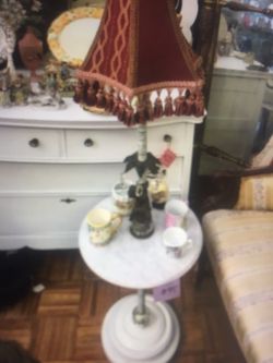 Shabby chic marble table lamp floor light