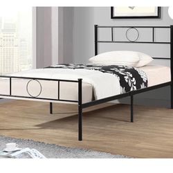 Fully Slated Twin Metal Bedframe With Mattress Included $199.99 