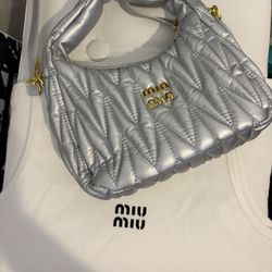 Mini Silver Crossbody With Tank Top 