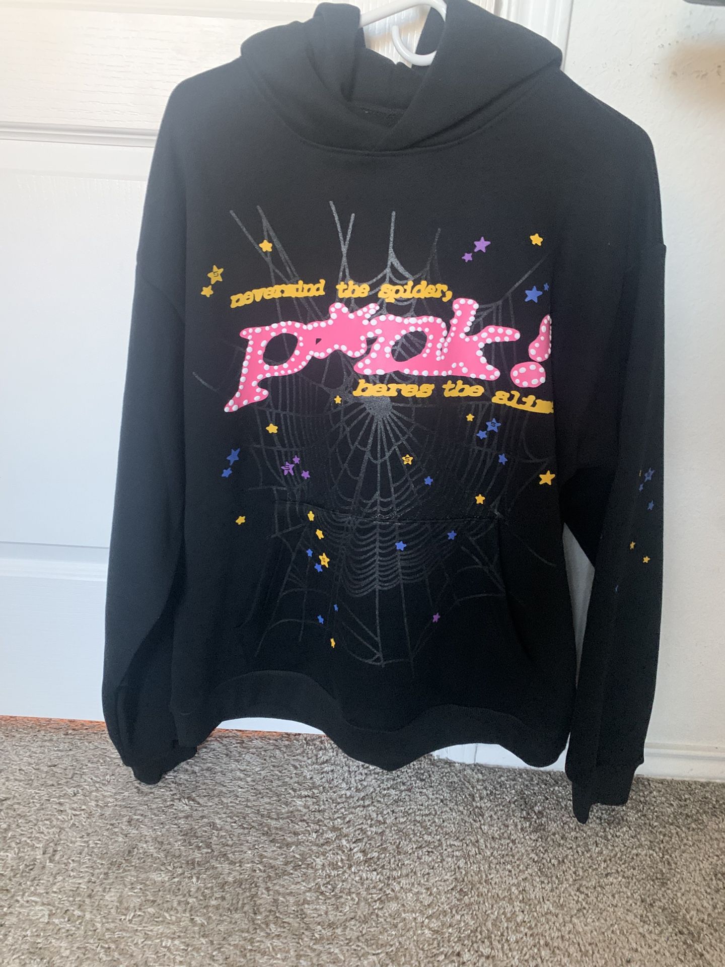 pink spider hoodie