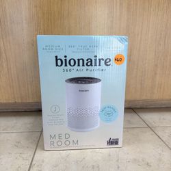 BIONAIRE MEDIUM ROOM SIZE 360* AIR PURIFIER.