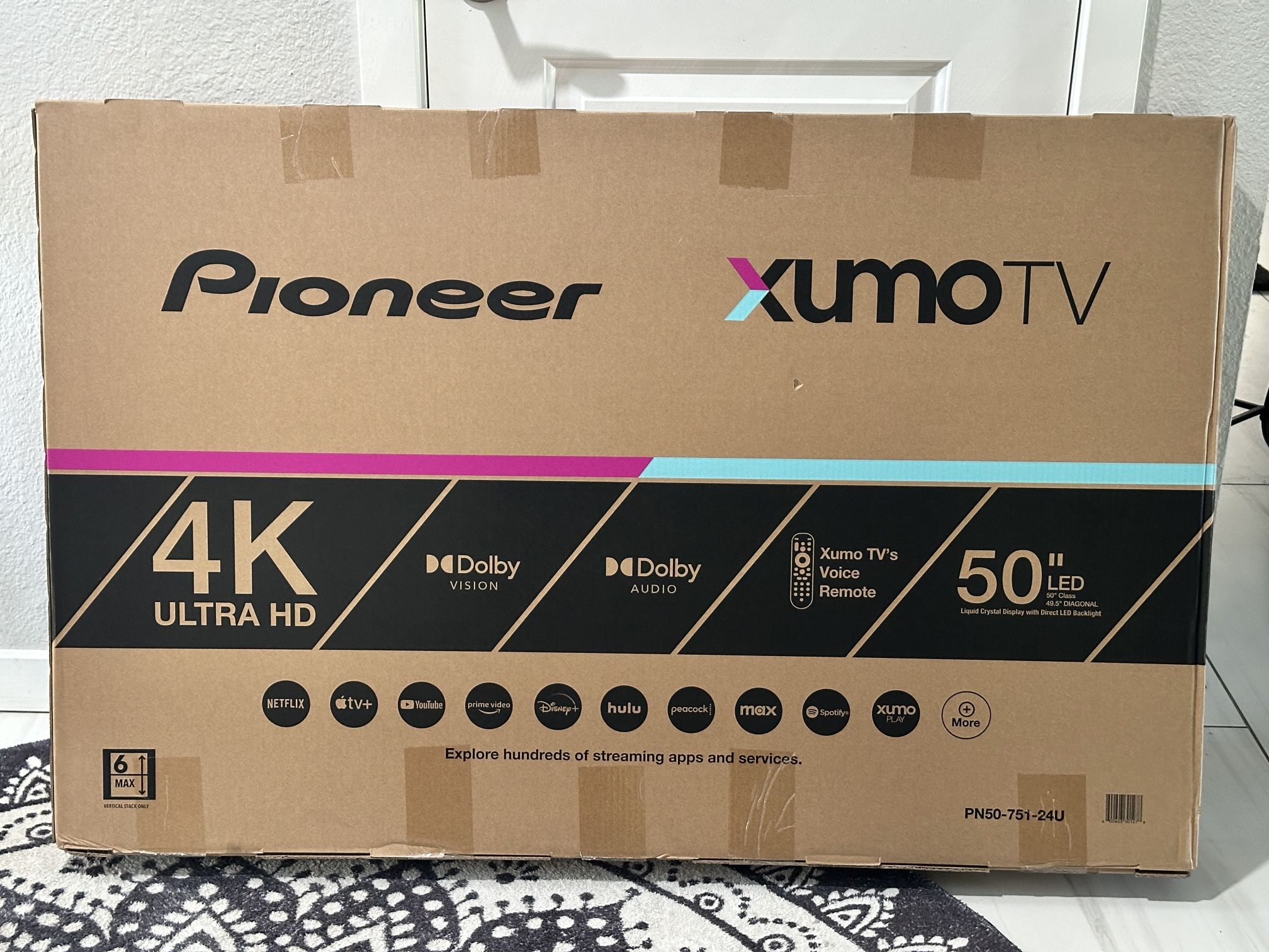 Brand New Pioneer XumoTV 50” 4K Ultra HD LED Smart TV
