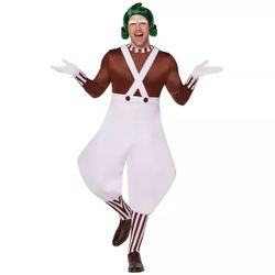 Adult Oompa Loompa Costume Willy Wonka And The Chocolate Factory (MEDIUM) Halloween Costume BRAND NEW IN PACKAGING Officially Licensed