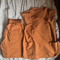 Medium Orange Mandala Scrub Set - Joggers