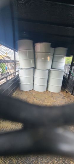 55 Gallon metal open lid