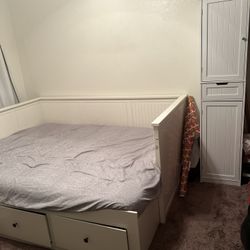 Day Bed (twin) With Storage Under & Cabinet 