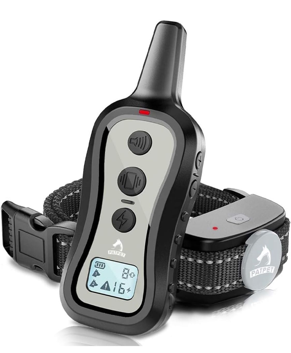 PATPET Dog Training Collar Shock Collar with Remote - 3 Training Modes, Beep, Vibration and Shock, Up to 1000 ft Remote Range, Rainproof for Small Med