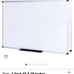 48"x48" Magnetic Wall Mount White Board 3 Available Matching Delivery May Be Possible