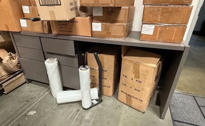 72” wide grey color office Desk