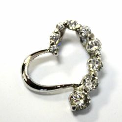 Sterling silver & Cubic Zirconium heat pendant