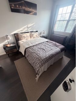 Complete Queen Size Bed and Frame and 6 Drawer Dresser.